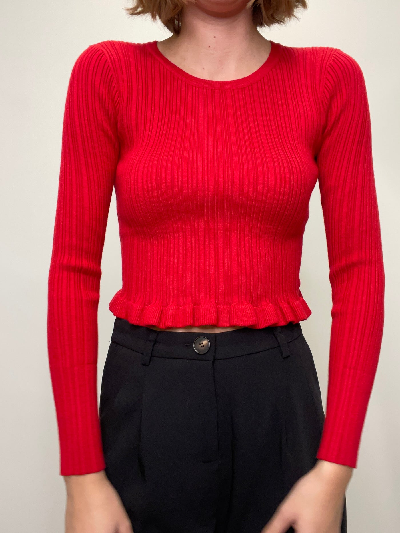 Ruby Ruffle Sweater